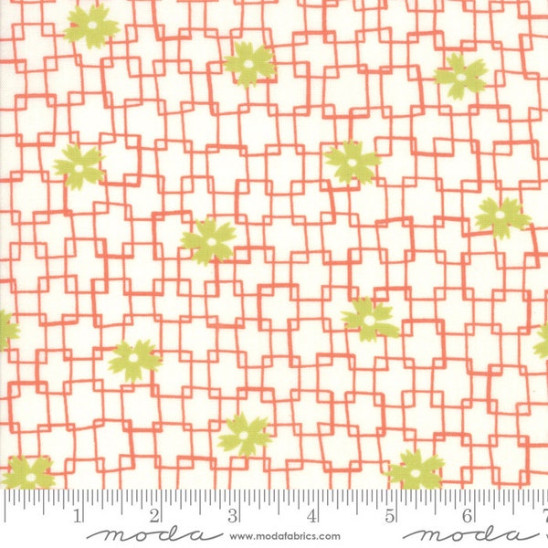 Fine and Sunny Persimmon 18172 12,  by Jen Kingwell, for Moda, sold by the 1/2 Yard - Cut Continuously