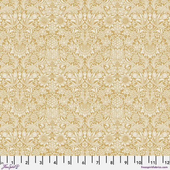 Sunflower - Sunflower, by Emery Walker, The Original Morris & Co., FreeSpirit Fabrics, sold by the 1/2 yard or the yard