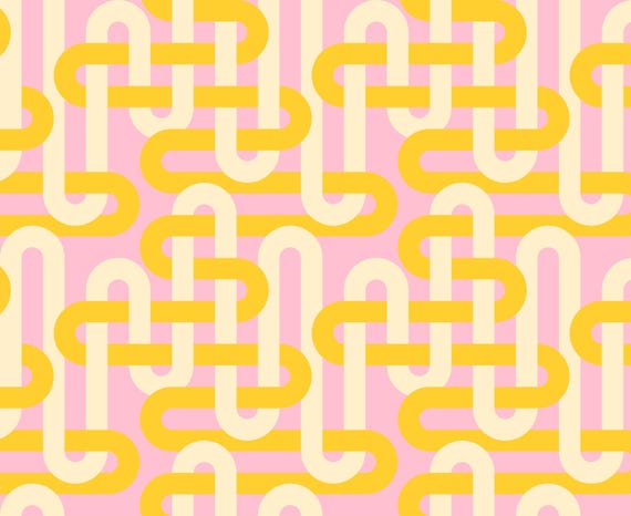 Groove, Wavy Geometrics, in Sorbet, By Emily Van Hoff,  42371 17, Moda, sold by the yard