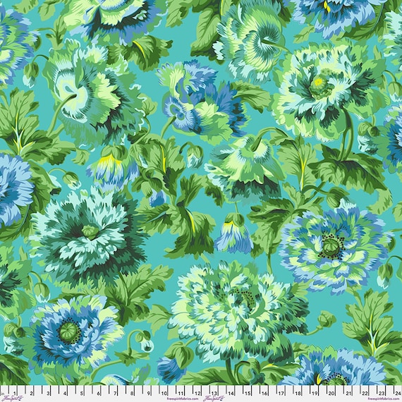 Rosemary, in Green,  August 2025 Collection, by Brandon Mably, Kaffe Fassett Collective, PWPJ134.GREEN, FreeSpirit Fabrics, sold by the yard