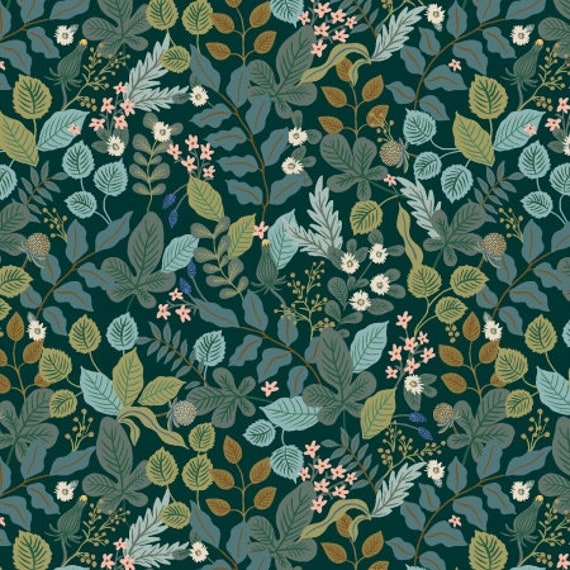 Vintage Garden, Verte, Huunter Fabric, RP1003-HU2, By Riffle Paper Co, Cotton & Steel, sold by the 1/2 yard or the yard