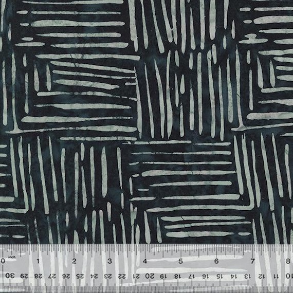 Line by Line, 8100Q-16 Onyx, Anthology Fabrics, Batik cotton, sold by the yard