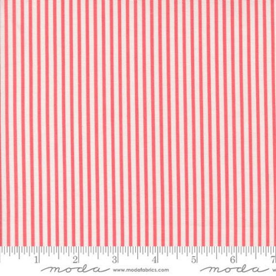 Summertime, Simple Stripe Stripes, in Dark Pink, 55324 23, By  Camille Roskelley, for Moda, sold by the 1/2 yard or the yard