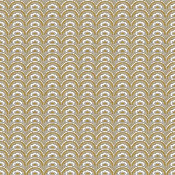 Penny Cress Garden, Iona, Gray Metallic Fabric, MC305-GY5M, Cotton and Steel, Sold by the 1/2 yard or the yard