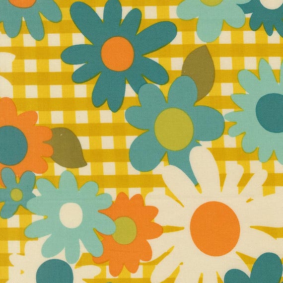 Happy Daze, by Chloe's Closet, Citrine, 33840 15, Moda Fabric, sold by the yard