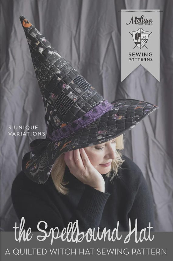 Spellbound Quilted Witch Hat Pattern, PDC4863, Melissa Mortenson, Polka Dot Chair, Paper Pattern, Halloween,