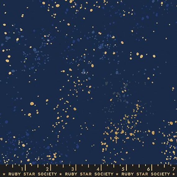 Speckled, Canvas, Metallic Navy, RS1117 105LM, Ruby Star, Sold by the yard