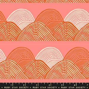 Floradora, Headlands, in Melon, RS6021 11, by Jen Hewett, Ruby Star Society, sold by the 1/2 yard or the yard