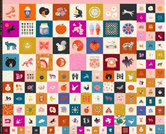 Ten Years Of Magic Panel, Projects With Purpose 2024, Panel RS5153 11 Ruby Star, Moda, 42" x 36" Panel
