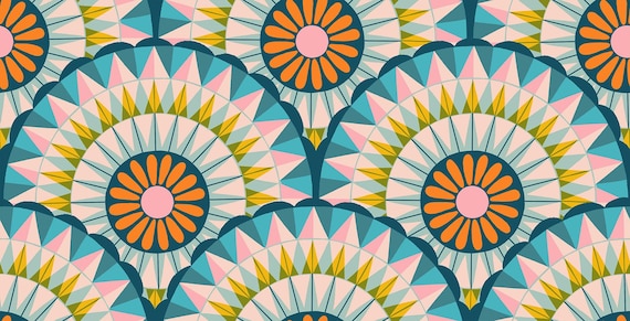 Carousel, Geometrics, in Light Galaxy, RS0095 14, By Melody Miller, Ruby Star Society, sold by the 1/2 yard or the yard