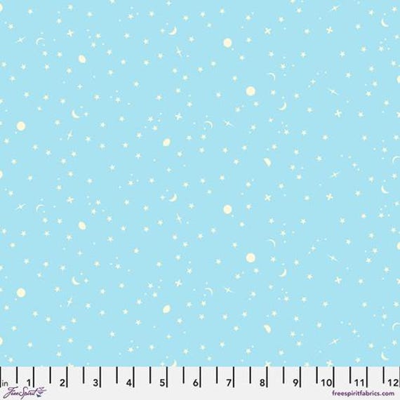 Space Sprinkles, in Waterfall, Tula Pink, True Colors, 100% cotton, sold by the yard
