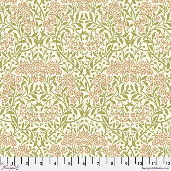Buttermere, Michaelmas Daisy, in Sunshine, By The Original Morris & Co., FreeSpirit, sold by the 1/2 yard or the yard