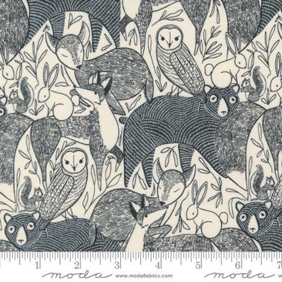 Woodland Wonder, by Gingiber, in Cloud, 48390 11 Moda, Sold by the 1/2 yard or the yard