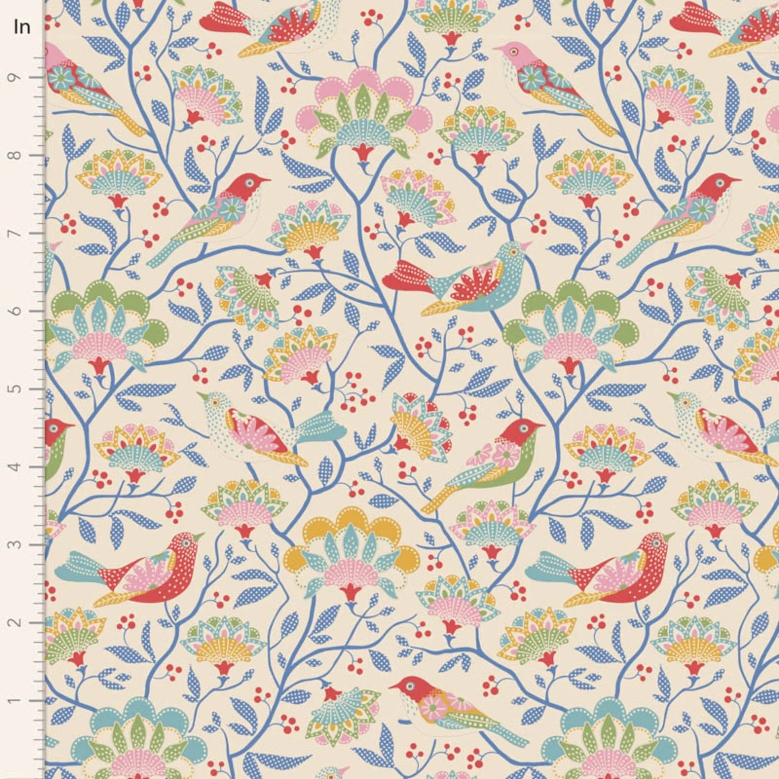 Jubilee, Bird Tree, in Cream, TIL100557-V15, by Tone