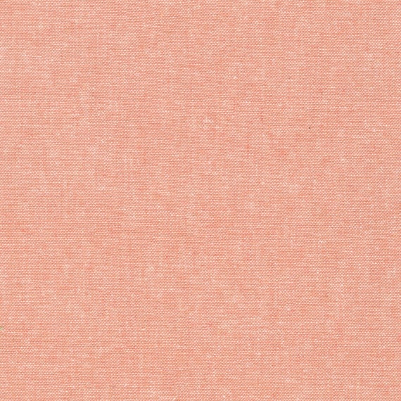 Essex Yarn Dyed, E064-1087, in Coral, From Robert Kaufman Fabrics, sold by 1/2 yard or the yard