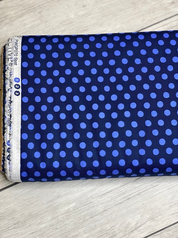 Spot, Indigo, Classics Kaffe Fassett, for the Kaffe Fassett Collective, for Free Spirit, sold by the 1/2 yard or the yard