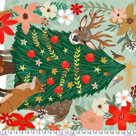 Christmas Spirit, Christmas Pine - Panel, By Mia Charro, FreeSpirit