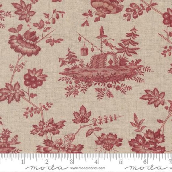 Fleur De Paris, Mochi Linen, by French General, in Pearl Gara, 13992 11L, Moda sold by the yard