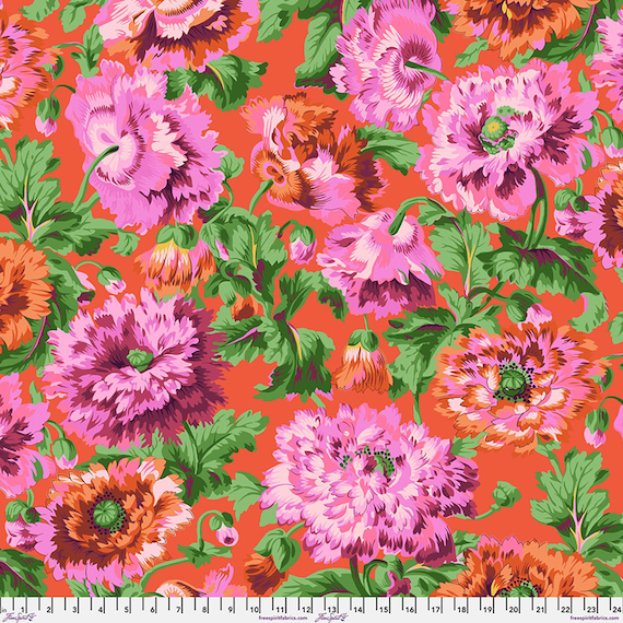 Rosemary - Red,  August 2025 Collection, by Brandon Mably, Kaffe Fassett Collective, PWPJ134.RED, FreeSpirit Fabrics, sold by the yard