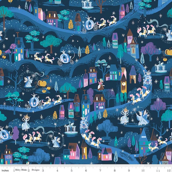Wishes Moonlight Blueberry Sparkle Riley Blake Designs, sold by the the yard