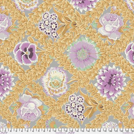 Flower Lattice, in Pastel, Vintage, By Kaffe Fassett for the Kaffe Fassett Collective, FreeSpirit, sold by the 1/2 yard or the yard