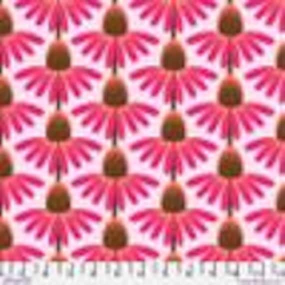 Echinacea, in Maraschino, Love Always, AM, By Ana Maria, for FreeSpirit Fabrics, sold by the 1/2 yard or the yard