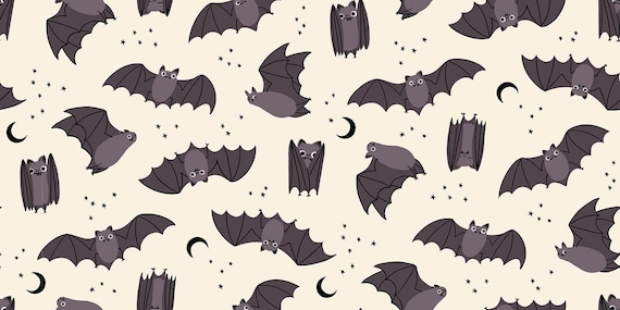 Freaky Familiars, Bats,  in Natural, RS5194 11, Ruby Star, sold by the yard