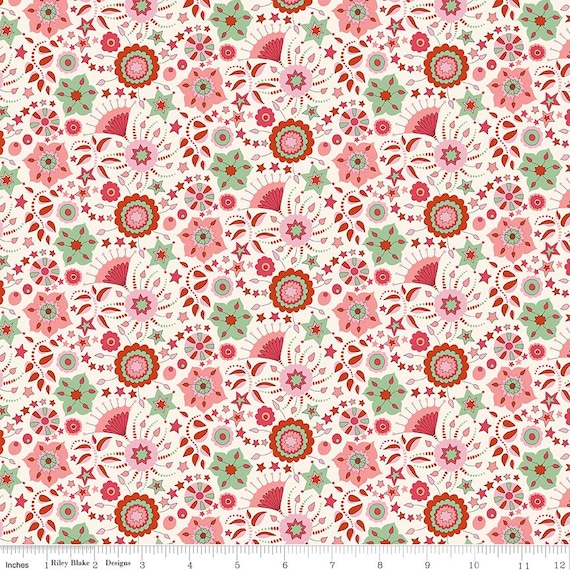 Liberty Summer Fair, Festival Florals C, 01667505C, Liberty Fabrics, Riley Blake Designs, sold by the yard