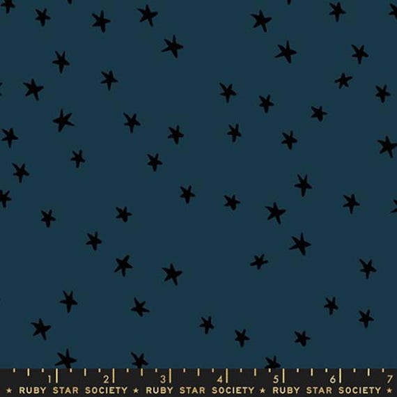 Starry, in  Smoke, RS4109 45, Ruby Star Society, sold by the yard