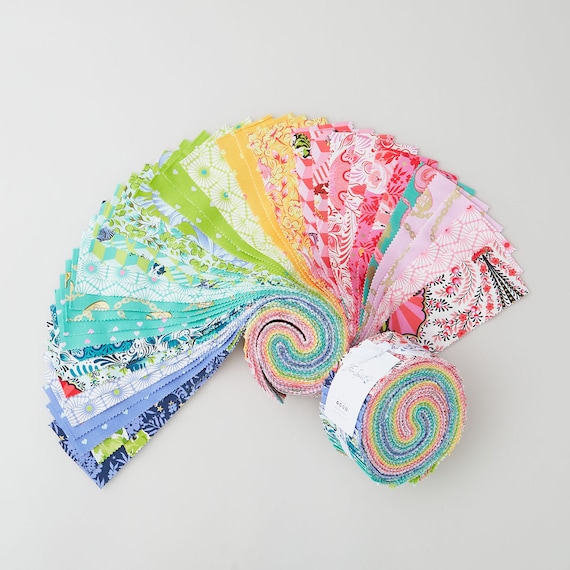 Besties, 2.5 inch design roll, 40 pieces, By Tula Pink, for FreeSpirit