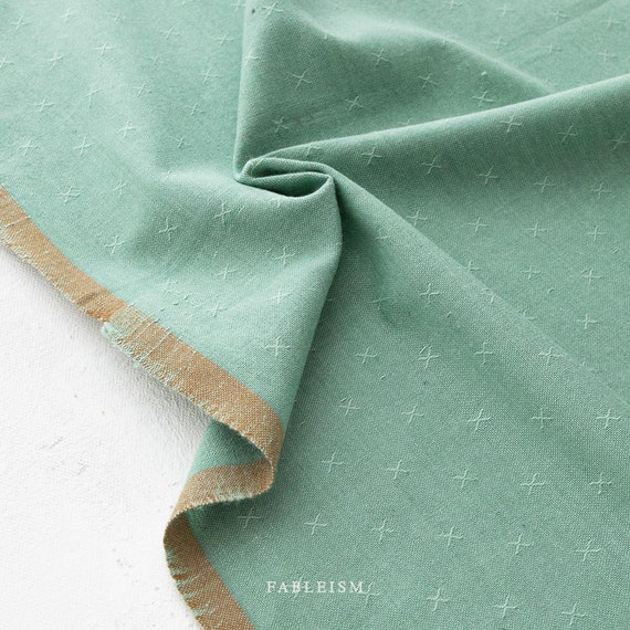 Sprout, Woven in Malachite, FSW-18-Malachite, By Fableism, sold by the yard