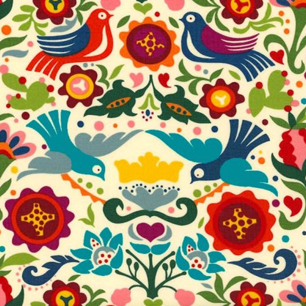 Alexander Henry Fabrics, La Paloma, LAMINATED Cotton Fabric, Coated Cotton, sold by the yard
