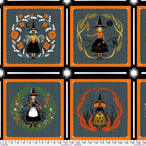 Witchy Ways, Panel, By Cori Dantini, FreeSpirit Fabrics, sold by the panel
