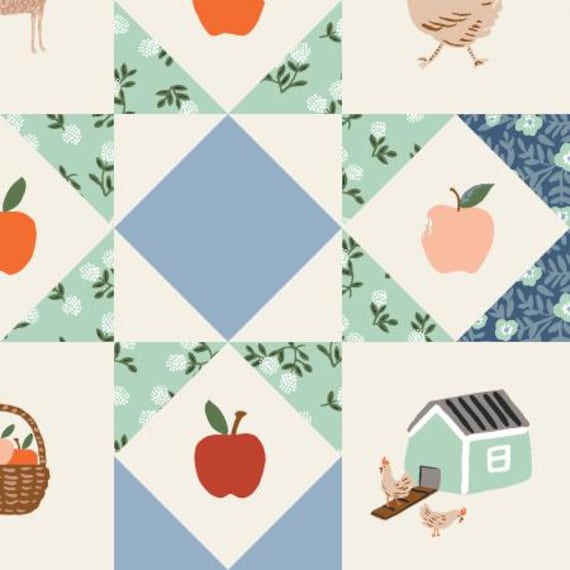Home Sweet Home - Farmhouse Quilt - Slate Fabric Cotton+Steel, sold by the yard