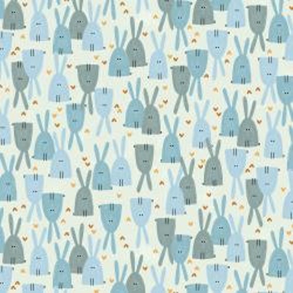 AE101-SK3 Dear Friends - Love in the Air - Sky Fabric- Cotton and Steel-RJR- sold by the 1/2 yard or the yard