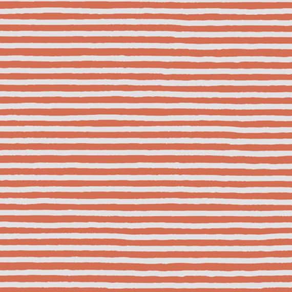 Gothic Whimsy, Stripes, in white/red-orange, By Anequ Studio, Cloud9 Fabrics, 100% Certified Organic Cotton, sold by the yard