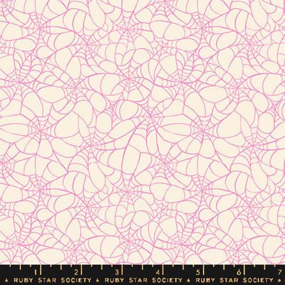 Glow Garden, Tangled Web, in Natural, RS2119 12, By Sarah Watts, Ruby Star, sold by the yard