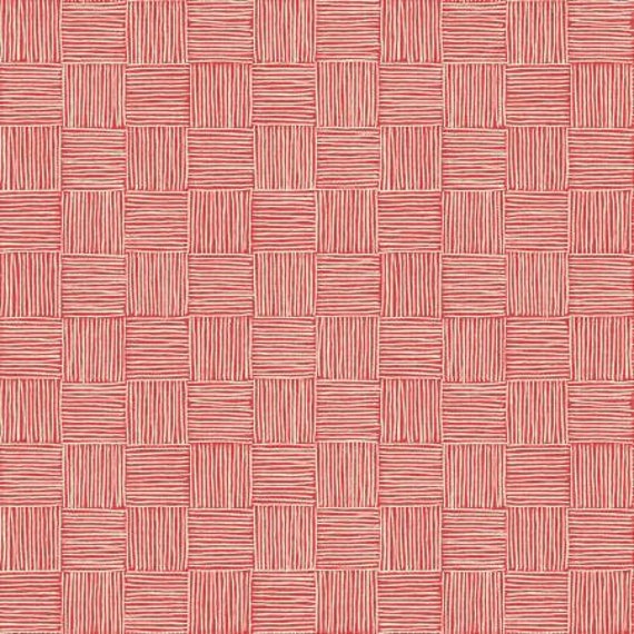 Along the Fields - Haystack - Rasberry, Canvas Fabric- LV305-RA8C- Under the Apple Tree- Cotton + Steel, Sold by the 1/2 yard or the yard