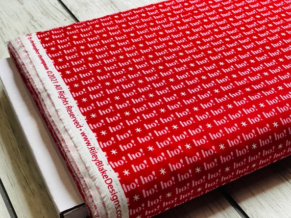 Holly Holiday, Greeting Red, C10887-RED, By Christopher Thompson, for Riley Blake, sold by the 1/2 yard or the yard