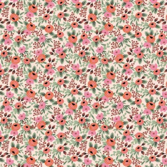 Primavera - Rosa - Blush Fabric-Rifle Paper Co-RP305-BL3- Cotton and Steel/RJR- sold by the 1/2 yard or the yard