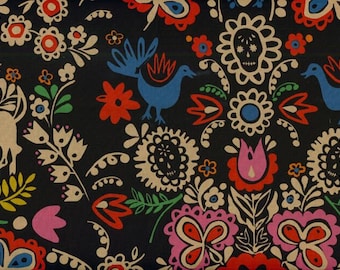 Jardin Azul, Black Tea, Alexander Henry Fabrics, sold by the 1/2 yard or the yard