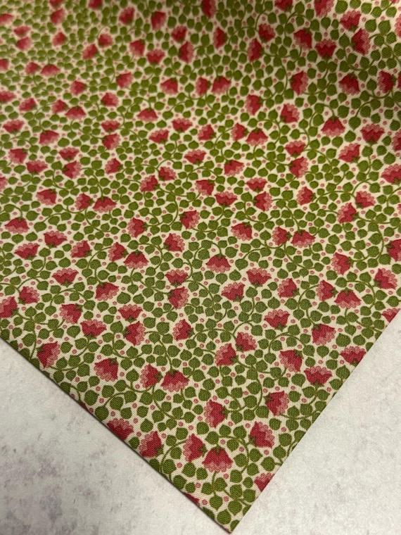 Wallflower, Bellflower, in Green, By  Tone Finnanger, Tilda Fabric's, sold by the yard