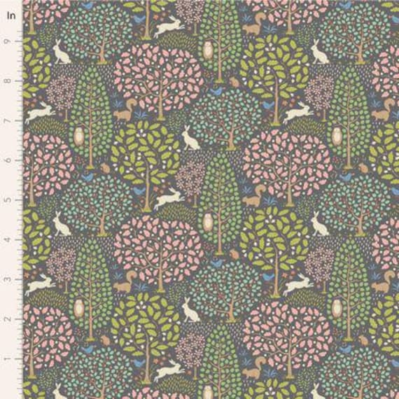 Sanctuary, in Greygreen, Tilda Fabrics, sold by the yard
