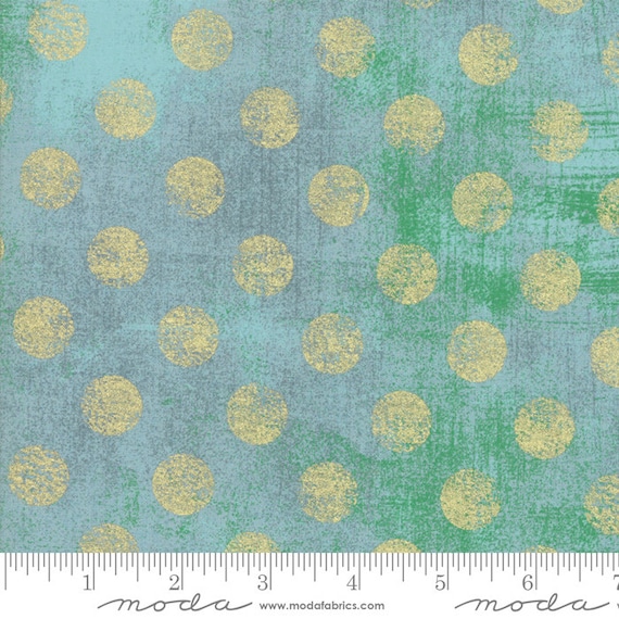 Hits The Spot Blue 30149 60M Moda Metallic, sold by the 1/2 Yard - Cut Continuously