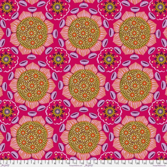 Brave, Surprise, in Coral, By Anna Maria, for FreeSpirit Fabrics, sold by the 1/2 yard or the yard