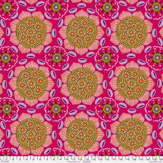 Brave, Surprise, in Coral, By Anna Maria, for FreeSpirit Fabrics, sold by the 1/2 yard or the yard