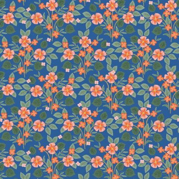 Bramble, Briar, Navy Fabric, RP902-NA2, By Rifle Paper Co, Cotton + Steel, Sold by the 1/2 yard or the yard