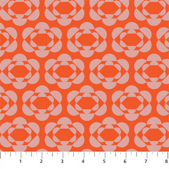 Ghost Town, Orange Marigold, Dana Willard, Figo Fabrics, 90522-56, sold by the 1/2 yard or the yard