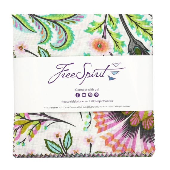 FreeSpirit Roar! by Tula Pink 10 Inch squares Pack, 42 pcs, FreeSpirit Fabrics