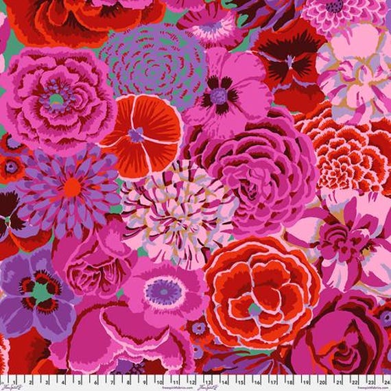 Bekah, Backing Fabric, in Magenta, 108" Quilt Backs, Kaffe Fassett for the Kaffe Fassett Collective, sold by the yard